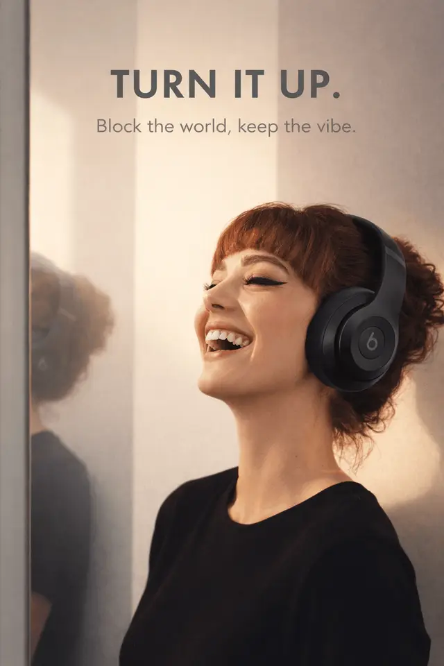 Pinterest pin Xyla generated from a wireless headphones product in a Shopify store